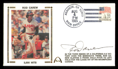 Rod Carew Autographed 1985 First Day Cover California Angels