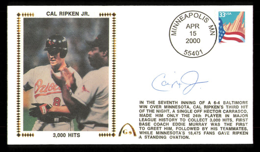 Cal Ripken Jr. Autographed 2000 First Day Cover Baltimore Orioles