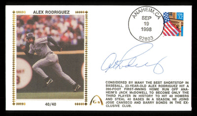 Alex Rodriguez Autographed 1998 First Day Cover Seattle Mariners