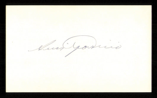 Luis Aparicio Autographed 3x5 Index Card Chicago White Sox