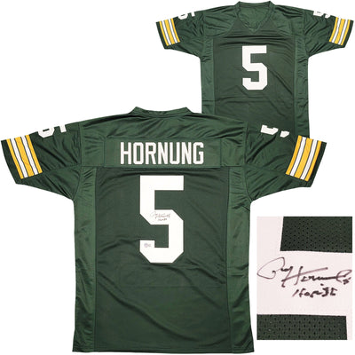 Green Bay Packers Paul Hornung Autographed Green Jersey "HOF 86" Beckett BAS QR Stock #211728