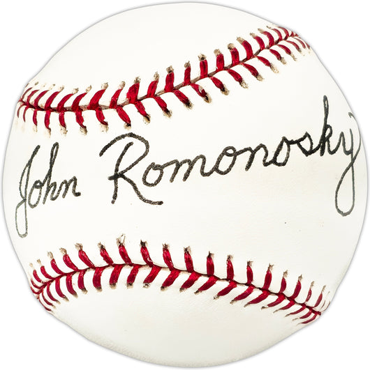 John Romonosky Autographed Official MLB Baseball Cardinals, Senators Beckett BAS QR #BL93581