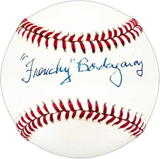 Frenchy Bordagaray Autographed Official NL Baseball Brooklyn Dodgers