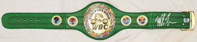 Mike Tyson Autographed World Champion WBC Belt (Smudged) Beckett BAS Witness #WX99774