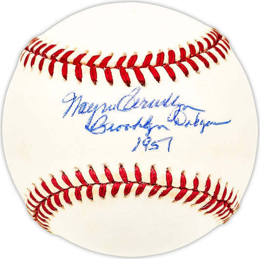 Wayne Terwilliger Autographed Official NL Baseball Brooklyn Dodgers "1951" Beckett BAS QR #BM25078