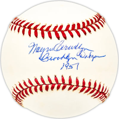 Wayne Terwilliger Autographed Official NL Baseball Brooklyn Dodgers "1951" Beckett BAS QR #BM25078