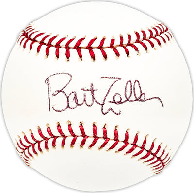 Bart Zeller Autographed Official MLB Baseball St. Louis Cardinals Beckett BAS QR #BM25149