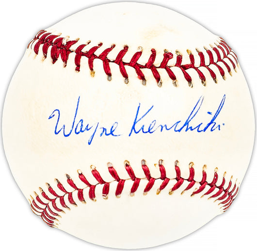 Wayne Krenchicki Autographed Official Major League Baseball Cincinnati Reds, Baltimore Orioles Beckett BAS QR #BM25657