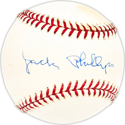 Jack Phillips Autographed Official AL Baseball New York Yankees, Detroit Tigers Beckett BAS QR #BM25659