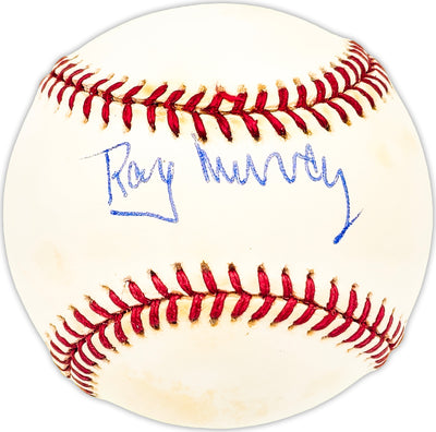 Ray Murray Autographed Official AL Baseball Cleveland Indians, Baltimore Orioles Beckett BAS QR #BM25738