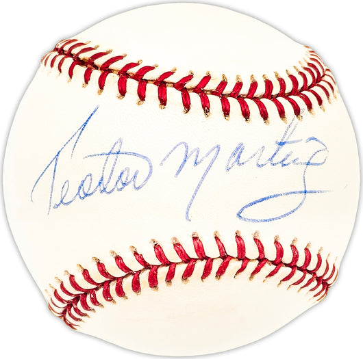 Teodoro Ted Teddy Martinez Autographed Official NL Baseball New York Mets, Los Angeles Dodgers Beckett BAS QR #BM25785