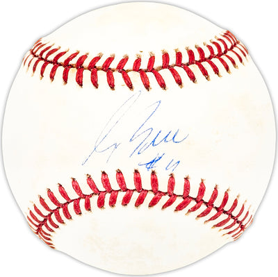George Bell Autographed Official AL Baseball Blue Toronto Blue Jays, Chicago Cubs Beckett BAS QR #BM25786