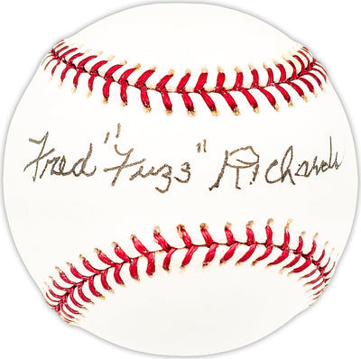Fred "Fuzz" Richards Autographed Official MLB Baseball Chicago Cubs Beckett BAS QR #BM25293