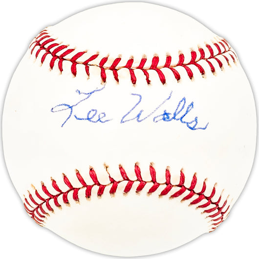 Lee Walls Autographed Official AL Baseball Philadelphia Phillies, Los Angeles Dodgers Beckett BAS QR #BM25295