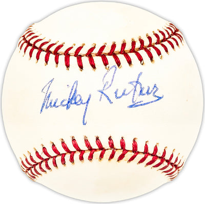 Mickey Rutner Autographed Official AL Baseball Philadelphia A's Beckett BAS QR #BM25309