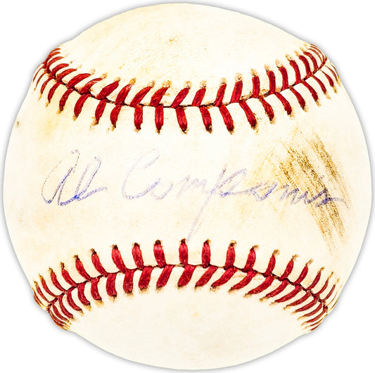 Al Campanis Autographed Official NL Baseball Brooklyn Dodgers Beckett BAS QR #BM25334