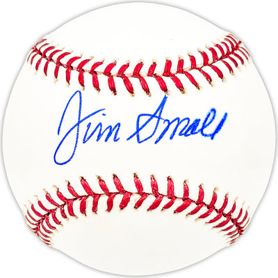 Jim Small Autographed Official MLB Baseball Detroit Tigers Beckett BAS QR #BM25453