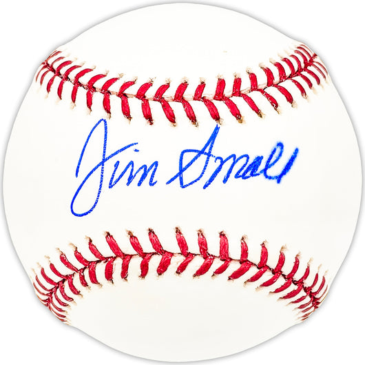 Jim Small Autographed Official MLB Baseball Detroit Tigers Beckett BAS QR #BM25453