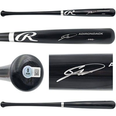 Sebastian Walcott Autographed Black Rawlings Adirondack Baseball Bat Texas Rangers Beckett BAS Witness