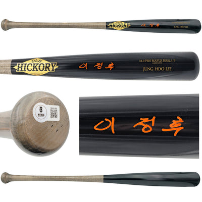 Jung Hoo Lee Autographed Black & Gray Old Hickory Player Model Baseball Bat San Francisco Giants Signed In Korean Beckett BAS Witness