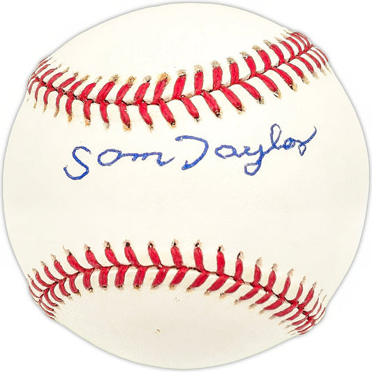 Sammy Taylor Autographed Official League Baseball Chicago Cubs, New York Mets