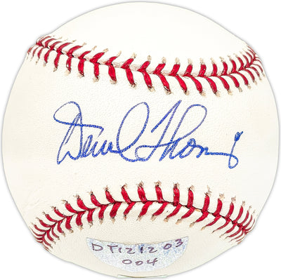 Derrel Thomas Autographed Official MLB Baseball Los Angeles Dodgers