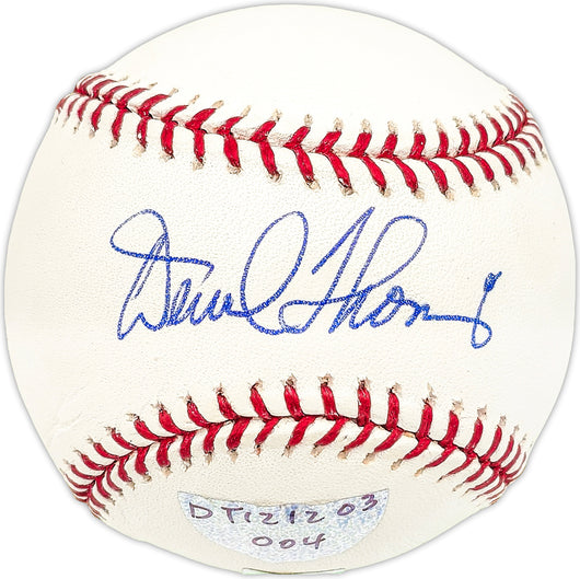 Derrel Thomas Autographed Official MLB Baseball Los Angeles Dodgers