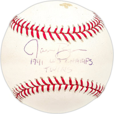 Jarvis Brown Autographed Official MLB Baseball Minnesota Twins "1991 WS Champs Twins"