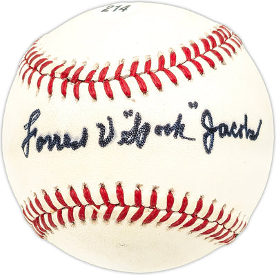 Forrest "Spook" Jacobs Autographed Official AL Baseball Philadelphia A's