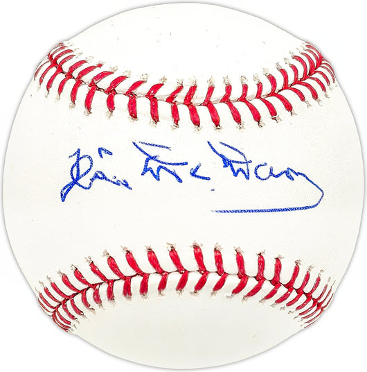 Jim McManus Autographed Official MLB Baseball Tigers, KC A's