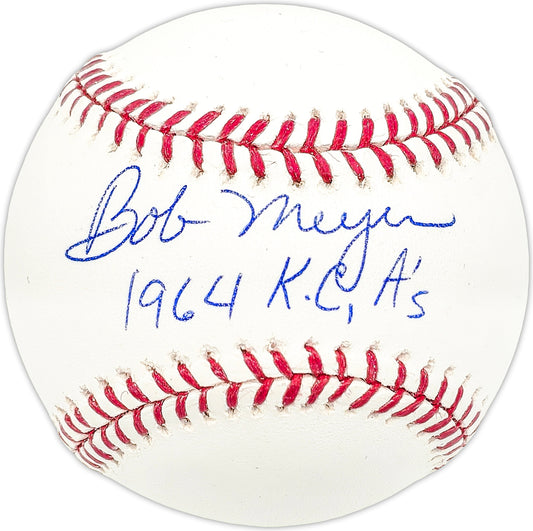 Bob Meyer Autographed Official MLB Baseball KC A's "1964 KC A's"