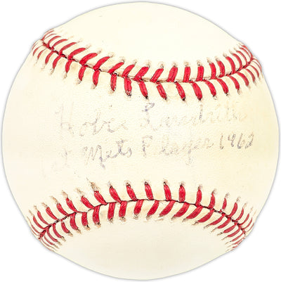 Hobie Landrith Autographed Official 1994 NLCS Logo Baseball New York Mets "1st Mets Player 1962"