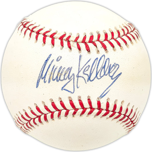Mick Kelleher Autographed Official AL Baseball Detroit Tigers, Chicago Cubs