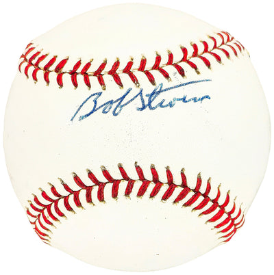 Bob Stevens Autographed Official League Baseball Philadelphia Phillies Beckett BAS QR #BH040968
