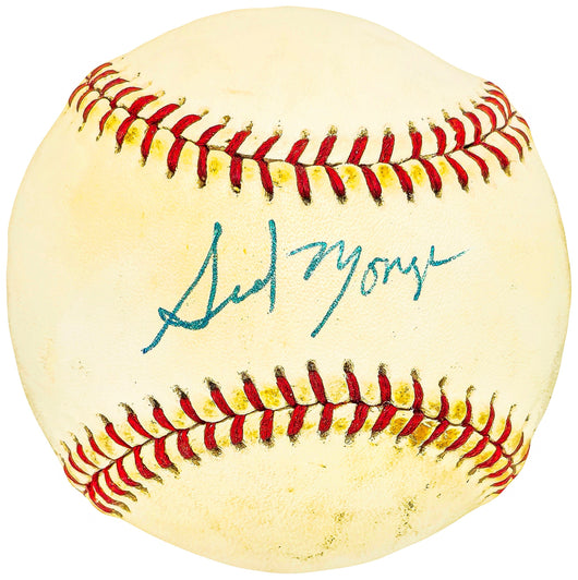 Sid Monge Autographed Official League Baseball Philadelphia Phillies, Cleveland Indians Beckett BAS QR #BH040987
