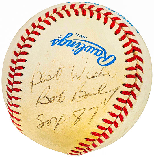Bob Bailey Autographed Official AL Baseball Boston Red Sox "Best Wishes" Beckett BAS QR #BH039043