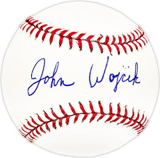 John Wojcik Autographed Official MLB Baseball KC A's
