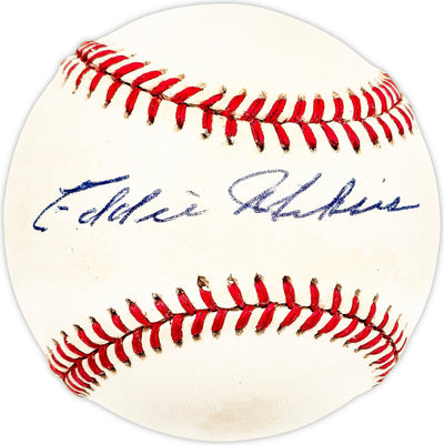 Eddie Miksis Autographed Official AL Baseball Chicago Cubs, Los Angeles Dodgers