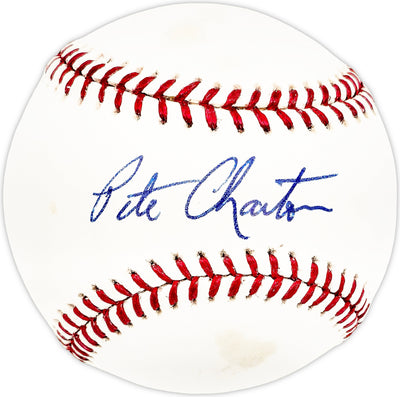 Pete Charton Autographed Official MLB Baseball Boston Red Sox