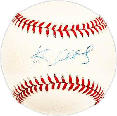 Kyle Abbott Autographed Official NL Baseball Philadelphia Phillies, Los Angeles Angels