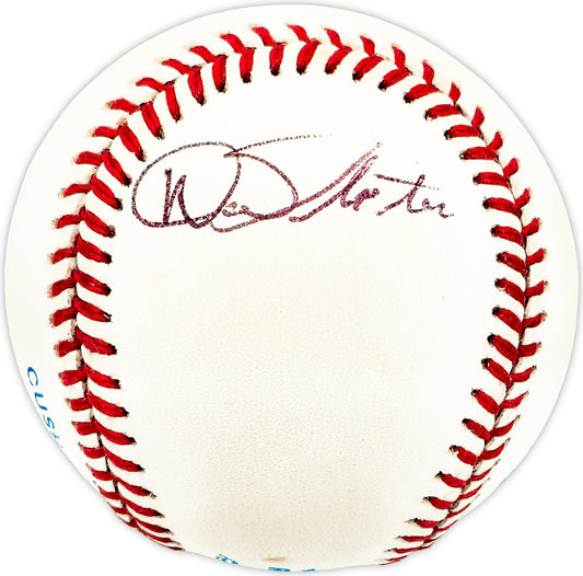 Dan Pfister Autographed Official AL Baseball KC A's