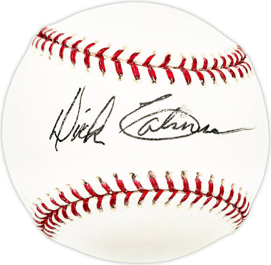 Dick Calmus Autographed Official MLB Baseball Los Angeles Dodgers, Chicago Cubs