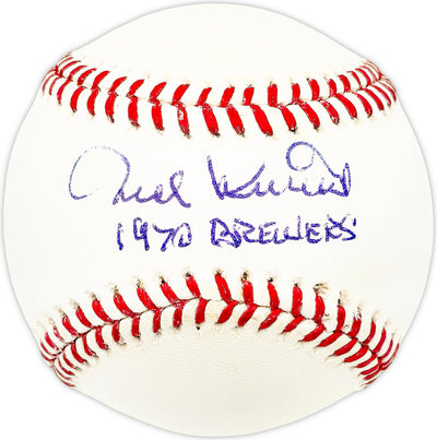Ted Kubiak Autographed Official MLB Baseball Milwaukee Brewers "1970 Brewers"