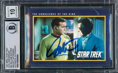 William Shatner Autographed 1991 Impel 25th Anniversary Card #25 Star Trek Captain Kirk Auto Grade Gem Mint 10 Beckett BAS #16580484