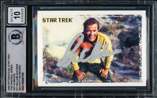 William Shatner Autographed 2005 Rittenhouse Art & Images Card #17 Star Trek Captain Kirk Auto Grade Gem Mint 10 The Original Series Beckett BAS #16580709