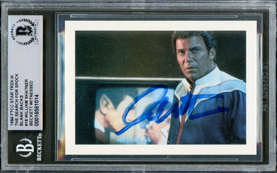 William Shatner Autographed 1984 FTCC Search For Spok Card #18 Star Trek Captain Kirk Beckett BAS #16581014