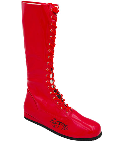 Ric Flair Autographed Red Right Footed Boot WWE "16x" JSA