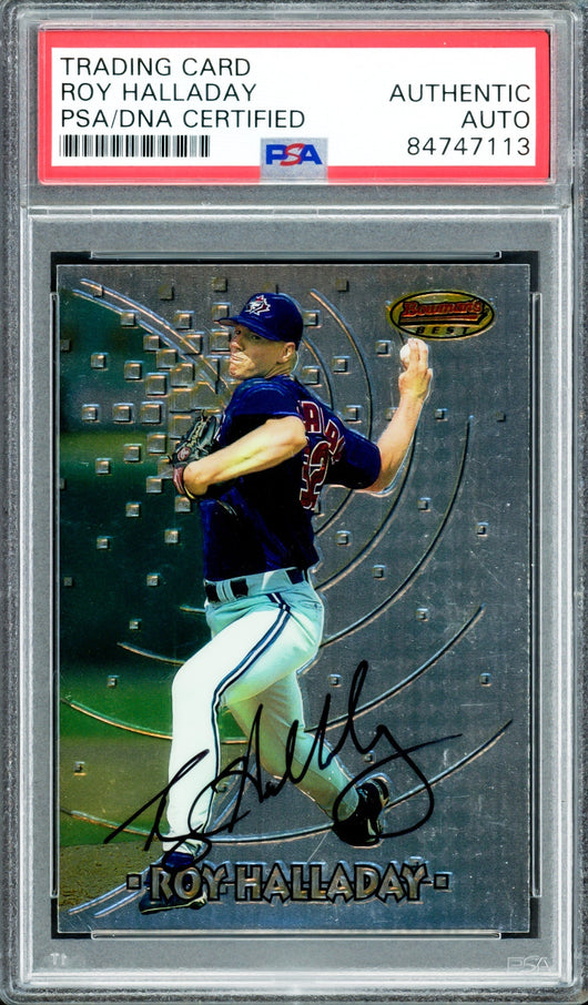 Roy Halladay Autographed 1997 Bowman's Best Rookie Card #134 Toronto Blue Jays PSA/DNA #84747113