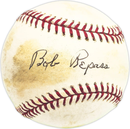 Bob Repass Autographed Official MLB Baseball St. Louis Cardinals Beckett BAS QR #BM25906