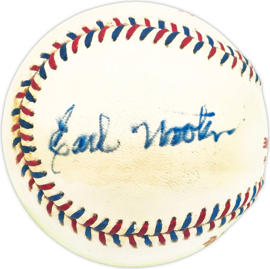 Earl Wooten Autographed Official 1997 All Star Game Logo Baseball Washington Senators Beckett BAS QR #BM25912